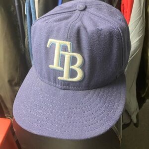 Tampa Bay Rays MLB baseball new era 59Fifty Fitted Hat Size 7 1/8 authentic cap